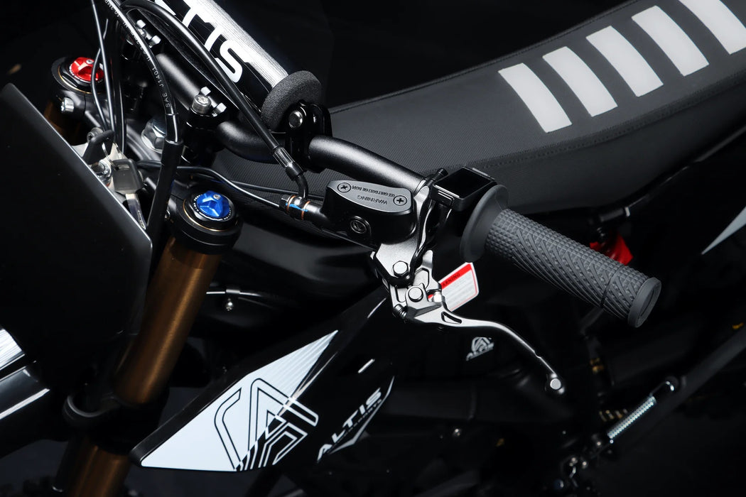 ALTIS Delta electric off-road motorcycle — official bar and lever detail